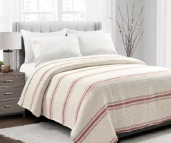 Lush Decor Farmhouse Stripe Quilted Coverlet -Northlight Sales Store 810595944