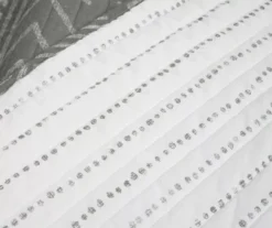 Hygge Charcoal & White Geometric Reversible Full/Queen 3-Piece Quilt Set -Northlight Sales Store 810595962 3