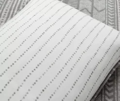 Hygge Charcoal & White Geometric Reversible Full/Queen 3-Piece Quilt Set -Northlight Sales Store 810595962 5