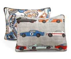 Lush Decor Beige Multi-Color Race Cars Quilt Set -Northlight Sales Store 810595974 6