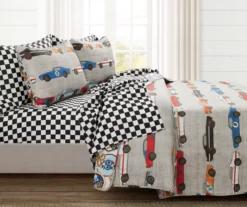 Lush Decor Beige Multi-Color Race Cars Quilt Set -Northlight Sales Store 810595975 1