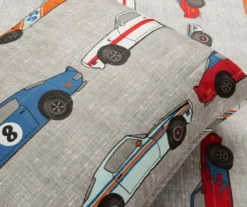Beige Multi-Color Race Cars Full 7-Piece Quilt Set -Northlight Sales Store 810595975 4 1