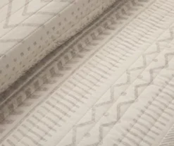 Hygge Beige & Wheat Geometric Reversible Full/Queen 3-Piece Quilt Set -Northlight Sales Store 810595992 2