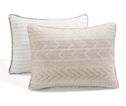 Hygge Beige & Wheat Geometric Reversible Full/Queen 3-Piece Quilt Set -Northlight Sales Store 810595992 6