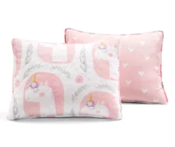 Lush Decor White & Pink Unicorn Reversible Quilt Set -Northlight Sales Store 810595996 5