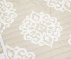 Lush Decor Leah Yellow & Gray Floral Reversible Quilt Set -Northlight Sales Store 810595997 3