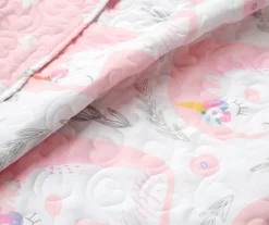 Lush Decor White & Pink Unicorn Reversible Quilt Set -Northlight Sales Store 810595999 2