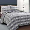 Navy & Gray Dinosaur Reversible Full 3-Piece Quilt Set 1 Navy & Gray Dinosaur Reversible Full 3-Piece Quilt Set -Northlight Sales Store 810596000