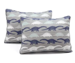 Lush Decor Navy & Gray Dinosaur Reversible Quilt Set -Northlight Sales Store 810596002 5