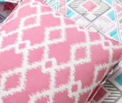 Lush Decor Pink & Turquoise Geometric Stripe Reversible Quilt Set -Northlight Sales Store 810596003 5