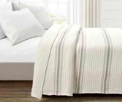 Lush Decor Farmhouse Stripe Quilted Coverlet -Northlight Sales Store 810596007 1