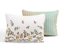 Lush Decor White & Multi-Color Boho Leaf Reversible Quilt Set -Northlight Sales Store 810596012 7 1
