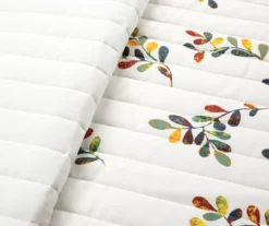 Lush Decor White & Multi-Color Boho Leaf Reversible Quilt Set -Northlight Sales Store 810596013 4