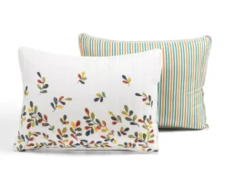 Lush Decor White & Multi-Color Boho Leaf Reversible Quilt Set -Northlight Sales Store 810596013 7