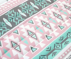 Pink & Aqua Boho Llama Reversible Twin 2-Piece Quilt Set -Northlight Sales Store 810596018 2 1