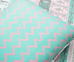 Lush Decor Pink & Aqua Boho Llama Reversible Quilt Set -Northlight Sales Store 810596019 5