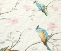 Lush Decor White, Blue & Pink Bird & Floral Reversible Quilt Set -Northlight Sales Store 810596025 2