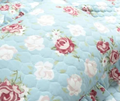 Lush Decor Blue & Blush Floral Ruffle-Trim Reversible Quilt Set -Northlight Sales Store 810596027 4
