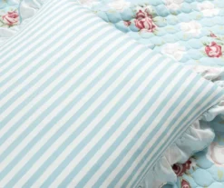 Lush Decor Blue & Blush Floral Ruffle-Trim Reversible Quilt Set -Northlight Sales Store 810596027 5