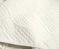 Lush Decor Avon Ivory Ruffled Helix Pattern Quilt Set -Northlight Sales Store 810596038 3