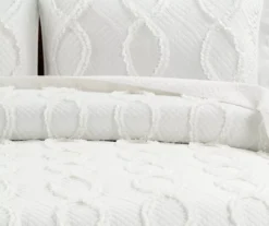 Lush Decor Avon White Ruffled Helix Pattern Quilt Set 17 Lush Decor Avon White Ruffled Helix Pattern Quilt Set -Northlight Sales Store 810596040 2 1