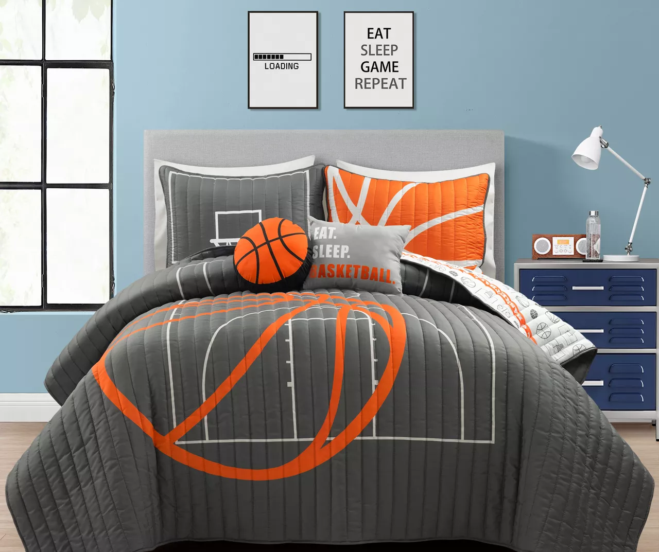 Lush Decor Basketball Reversible Quilt Set 4 Lush Decor Basketball Reversible Quilt Set - Image 2