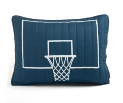 Navy & Orange Basketball Reversible Twin 4-Piece Quilt Set -Northlight Sales Store 810596044 6