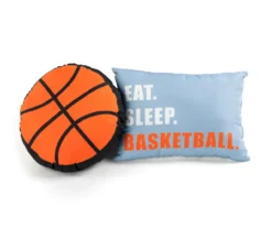 Navy & Orange Basketball Reversible Twin 4-Piece Quilt Set -Northlight Sales Store 810596044 8