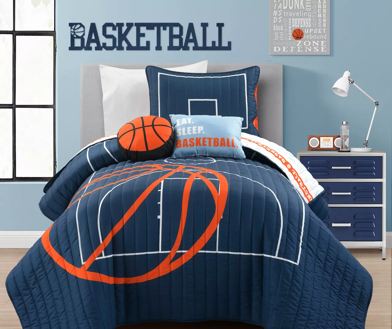 Lush Decor Basketball Reversible Quilt Set 5 Lush Decor Basketball Reversible Quilt Set - Image 3