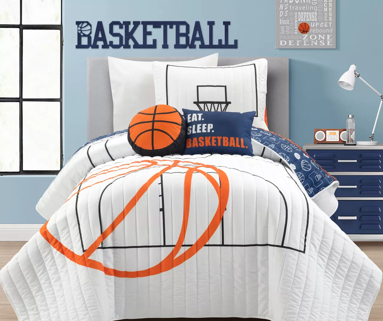 Lush Decor Basketball Reversible Quilt Set 7 Lush Decor Basketball Reversible Quilt Set - Image 5