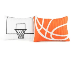 White & Orange Basketball Reversible Full/Queen 5-Piece Quilt Set 16 White & Orange Basketball Reversible Full/Queen 5-Piece Quilt Set -Northlight Sales Store 810596047 6