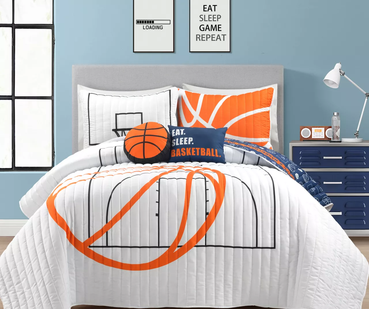 Lush Decor Basketball Reversible Quilt Set 8 Lush Decor Basketball Reversible Quilt Set - Image 6