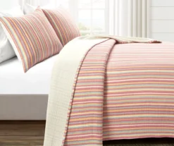 Lush Decor Rust, Yellow & Blue Stripe Quilted Coverlet Set -Northlight Sales Store 810596059 1