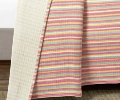 Lush Decor Rust, Yellow & Blue Stripe Quilted Coverlet Set -Northlight Sales Store 810596059 3