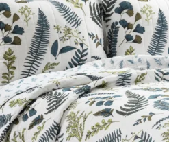 Lush Decor Devonia White & Green Botanical Reversible Cotton Quilt Set -Northlight Sales Store 810596064 2 1