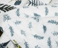 Devonia White & Green Botanical Reversible Cotton Full/Queen 3-Piece Quilt Set -Northlight Sales Store 810596064 4
