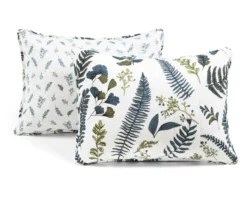 Lush Decor Devonia White & Green Botanical Reversible Cotton Quilt Set -Northlight Sales Store 810596065 7