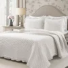 Ella White Ruffle & Lace-Trim Full/Queen 3-Piece Quilt Set -Northlight Sales Store 810596069
