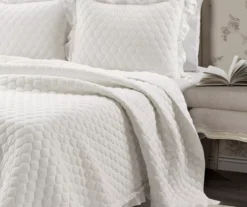 Ella White Ruffle & Lace-Trim Full/Queen 3-Piece Quilt Set -Northlight Sales Store 810596069 2