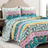 Lush Decor Emily Turquoise & Orange Boho Stripe Reversible Quilt Set -Northlight Sales Store 810596071