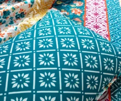 Lush Decor Emily Turquoise & Orange Boho Stripe Reversible Quilt Set -Northlight Sales Store 810596072 5