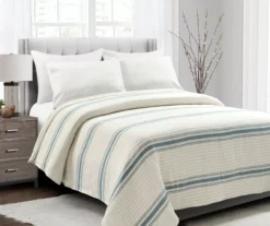 Lush Decor Farmhouse Stripe Quilted Coverlet -Northlight Sales Store 810596074