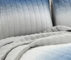 Navy & Gray Crinkle Ombre Full/Queen 3-Piece Quilt Set -Northlight Sales Store 810596079 2