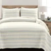 Lush Decor Solange Yellow & Gray Stripe Cotton Quilted Coverlet Set -Northlight Sales Store 810596088