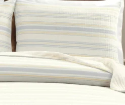 Lush Decor Solange Yellow & Gray Stripe Cotton Quilted Coverlet Set -Northlight Sales Store 810596088 2