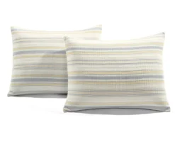 Lush Decor Solange Yellow & Gray Stripe Cotton Quilted Coverlet Set -Northlight Sales Store 810596089 6