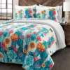 Lush Decor Turquoise & Orange Southwest Cactus Reversible Quilt Set 1 Lush Decor Turquoise & Orange Southwest Cactus Reversible Quilt Set -Northlight Sales Store 810596092