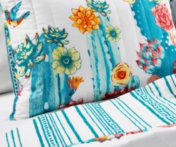 Lush Decor Turquoise & Orange Southwest Cactus Reversible Quilt Set 17 Lush Decor Turquoise & Orange Southwest Cactus Reversible Quilt Set -Northlight Sales Store 810596092 2
