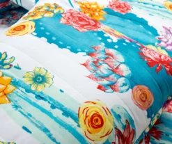 Lush Decor Turquoise & Orange Southwest Cactus Reversible Quilt Set 18 Lush Decor Turquoise & Orange Southwest Cactus Reversible Quilt Set -Northlight Sales Store 810596092 3