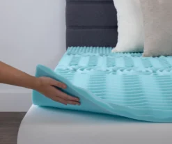 Real Living Blue 1.5" Memory Foam Mattress Topper -Northlight Sales Store 810596665 810596666 810596667 810596668 A5 4